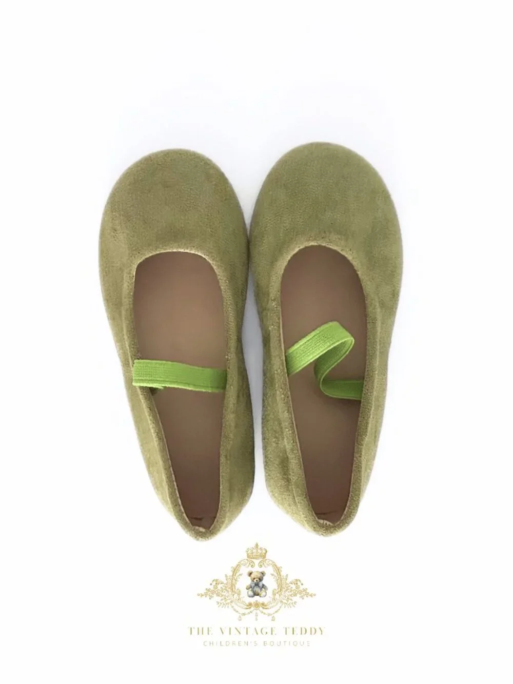 NWT Adorable Girls Ballerina Flats Children's Shoes Baby Toddler Kids Green 11.5